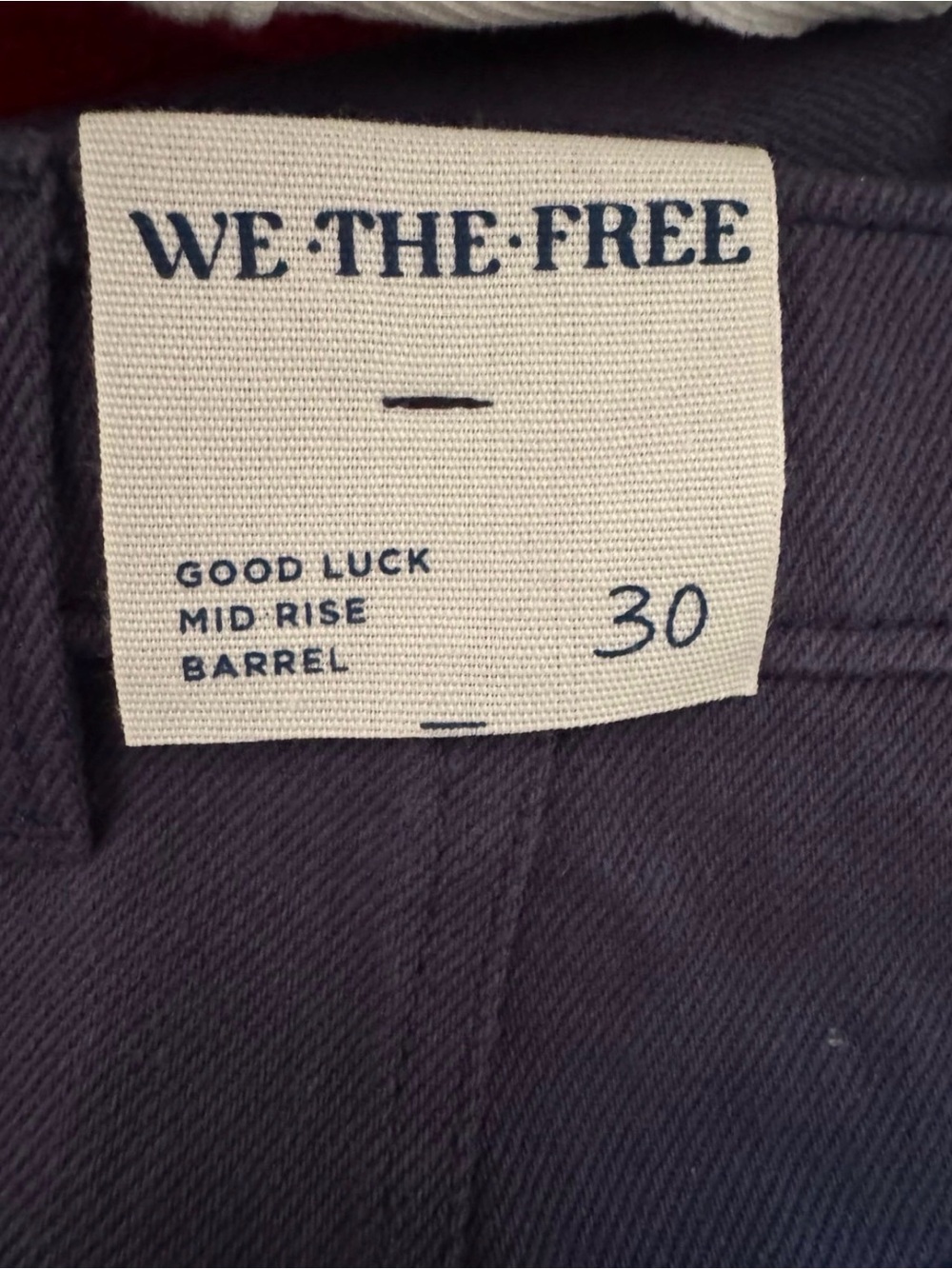 We The Free Navy Wide-Leg Pants with White Floral Embroidery - Picture 4 of 5